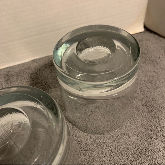 Vintage Red Stag By Jim Beam “Basketball Baseball Dimple” Rocks Glasses Set Of 3 - Picture 6 of 9